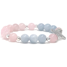 Load image into Gallery viewer, Aquamarine & Rose Quartz Set
