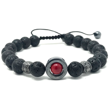 Load image into Gallery viewer, Black Lava & Hematite