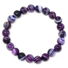 Load image into Gallery viewer, Set black onyx & purple agate