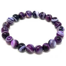 Load image into Gallery viewer, Set black onyx & purple agate
