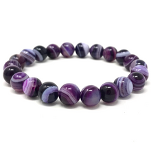 Load image into Gallery viewer, Set black onyx & purple agate