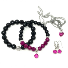 Load image into Gallery viewer, Purple Sugilite & Black Onyx Jewelry set