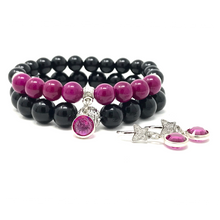 Load image into Gallery viewer, Purple Sugilite & Black Onyx Jewelry set