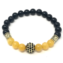 Load image into Gallery viewer, Black Onyx & Yellow Chalcedony