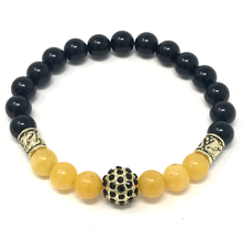 Load image into Gallery viewer, Black Onyx & Yellow Chalcedony
