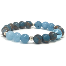 Load image into Gallery viewer, Set Lake Blue Cloisonne & Angelite