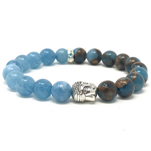 Load image into Gallery viewer, Set Lake Blue Cloisonne & Angelite