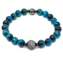 Load image into Gallery viewer, Set Blue Tiger's Eye & Black Onyx