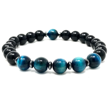 Load image into Gallery viewer, Set Blue Tiger's Eye & Black Onyx