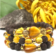 Load image into Gallery viewer, Citrine & Brown Lava Set