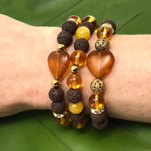 Load image into Gallery viewer, Citrine & Brown Lava Set