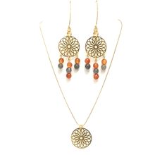 Load image into Gallery viewer, Labradorite & Carnelian Jewelry set