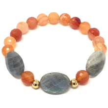 Load image into Gallery viewer, Labradorite & Carnelian Jewelry set