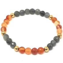 Load image into Gallery viewer, Labradorite & Carnelian Jewelry set