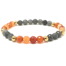 Load image into Gallery viewer, Labradorite & Carnelian Jewelry set