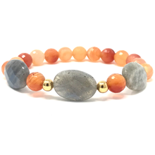 Load image into Gallery viewer, Labradorite & Carnelian Jewelry set