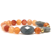 Load image into Gallery viewer, Labradorite & Carnelian Jewelry set