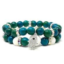 Load image into Gallery viewer, Set Chrysocolla & Tridcana