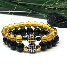 Load image into Gallery viewer, Set Citrine & Black Jasper