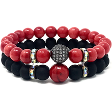 Load image into Gallery viewer, Set Red & Black Onyx