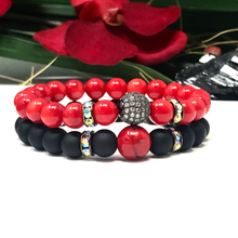 Load image into Gallery viewer, Set Red & Black Onyx