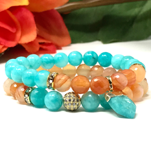 Load image into Gallery viewer, Set Amazonite & Carnelian