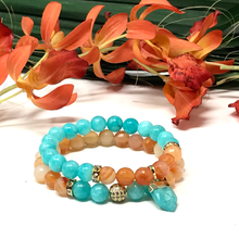Load image into Gallery viewer, Set Amazonite & Carnelian