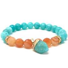 Load image into Gallery viewer, Set Amazonite & Carnelian