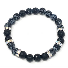 Load image into Gallery viewer, Set Faceted Black Agate