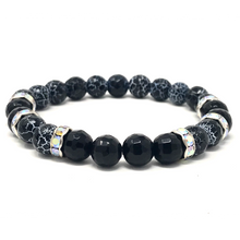 Load image into Gallery viewer, Set Faceted Black Agate