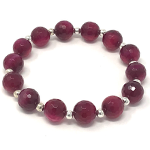 Load image into Gallery viewer, Labradorite & Fuchsia Agate Jewelry set