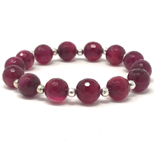 Load image into Gallery viewer, Labradorite & Fuchsia Agate Jewelry set