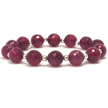 Load image into Gallery viewer, Labradorite & Fuchsia Agate Jewelry set