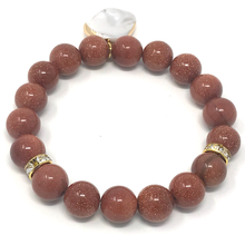 Load image into Gallery viewer, Goldstone & Swarovski Pearls Jewelry set