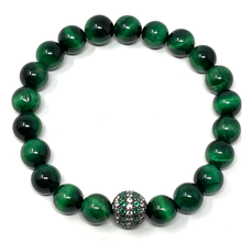 Load image into Gallery viewer, Green Tiger's Eye Jewelry set