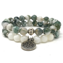 Load image into Gallery viewer, Set Dendritic agate & Tridcana