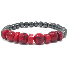 Load image into Gallery viewer, Hematite & Bamboo Jewelry set