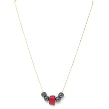 Load image into Gallery viewer, Hematite & Bamboo Jewelry set