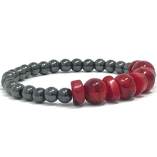 Load image into Gallery viewer, Hematite & Bamboo Jewelry set