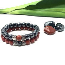 Load image into Gallery viewer, Set Red Jasper & Hematite