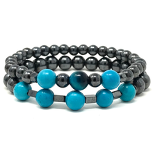 Charger l'image dans la galerie, Set Hematite & Turquoise