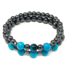 Charger l'image dans la galerie, Set Hematite & Turquoise
