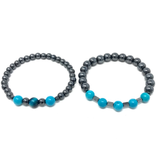 Charger l'image dans la galerie, Set Hematite & Turquoise