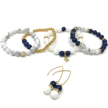 Load image into Gallery viewer, Howlite & Lapis Lazuli Jewelry set
