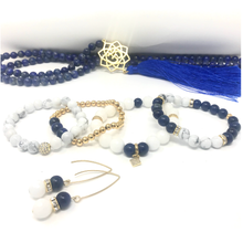 Load image into Gallery viewer, Howlite & Lapis Lazuli Jewelry set