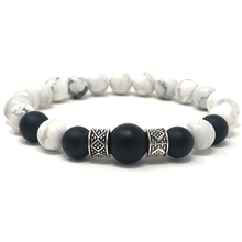 Load image into Gallery viewer, White Howlite & Black Onyx