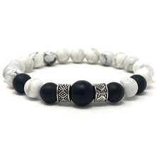Load image into Gallery viewer, White Howlite & Black Onyx