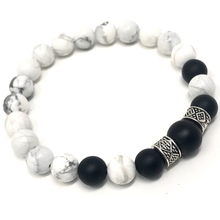 Load image into Gallery viewer, White Howlite & Black Onyx