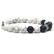 Load image into Gallery viewer, White Howlite & Black Onyx