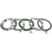 Load image into Gallery viewer, Labradorite & Howlite Jewelry set